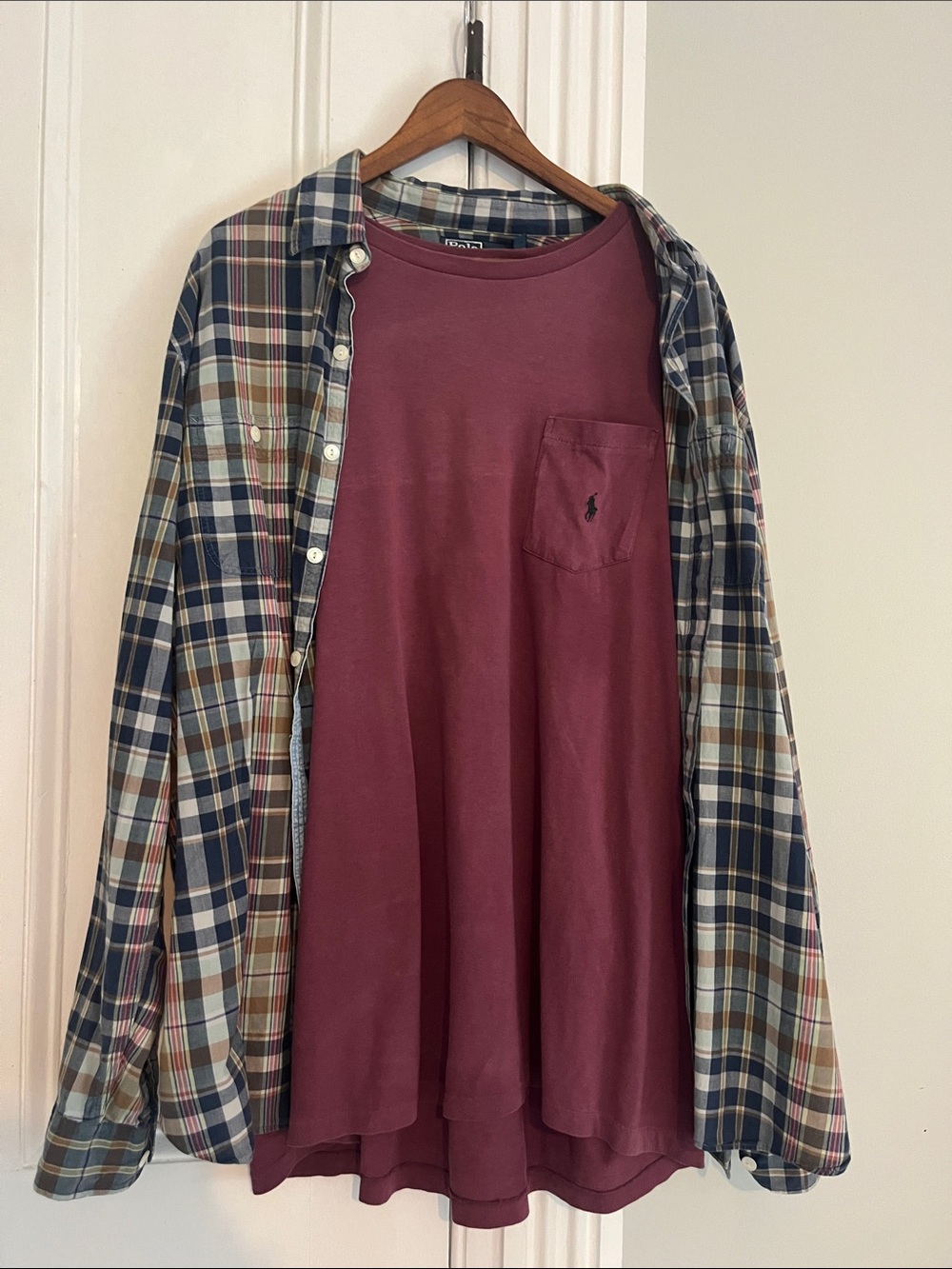 Vintage Ralph Lauren Pocket Crew tee with logo less vtg Ralph Lauren dress shirt